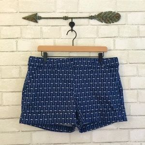 New York and Company blue & white printed shorts